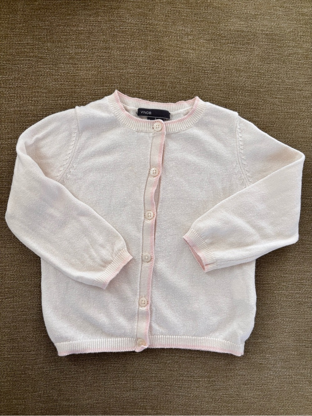 Vince White Cardigan Sweater 12 month Baby Girl